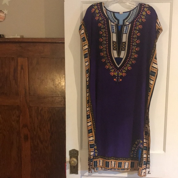 NWOT Beautiful boho dress! The print art work is amazing 🤩 flowy super cute - Picture 1 of 8